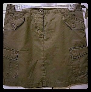 Cute camo green mini skirt